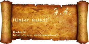 Himler Anikó névjegykártya